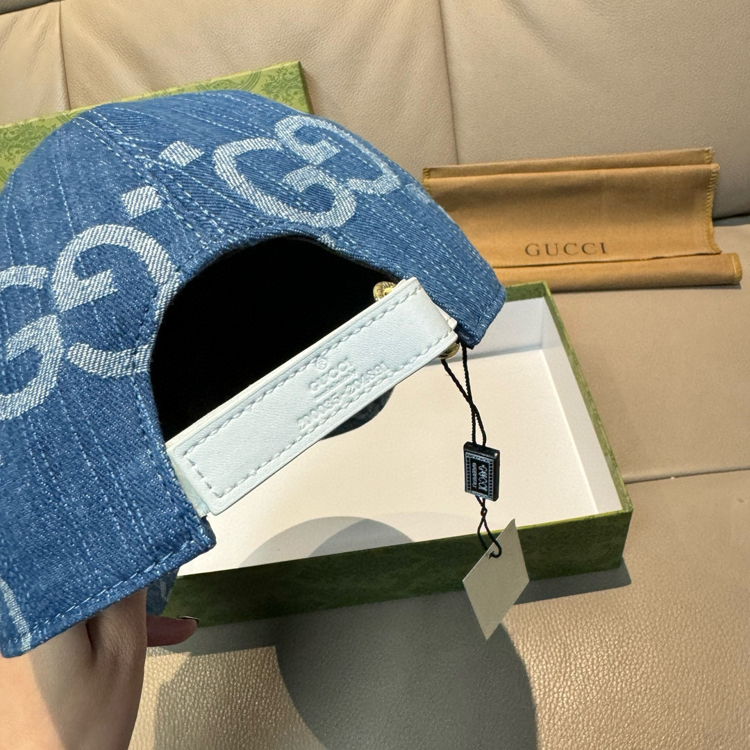配包装布袋，Gucci古奇新款原单棒球帽， 大双G，专柜1:1开模订制，完美对花，原版帆布面料+头层牛皮