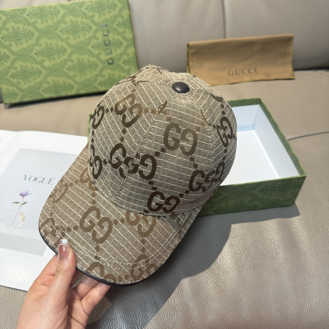 官网新款出货配包装布袋，Gucci古奇最新款原单棒球帽， 大双G，专柜1:1开模订制，完美对花，原版帆布