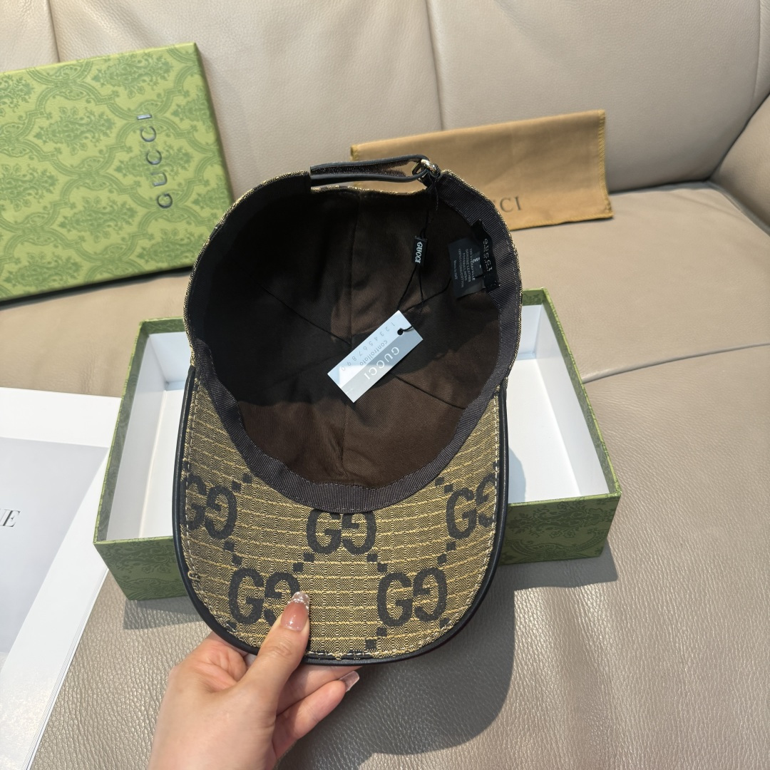 官网新款出货配包装布袋，Gucci古奇最新款原单棒球帽， 大双G，专柜1:1开模订制，完美对花，原版帆布