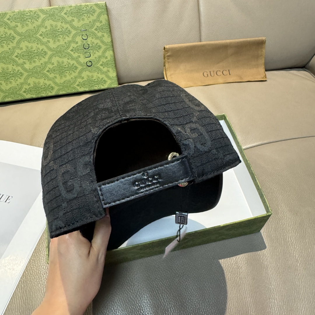 官网新款出货配包装布袋，Gucci古奇最新款原单棒球帽， 大双G，专柜1:1开模订制，完美对花，原版帆布