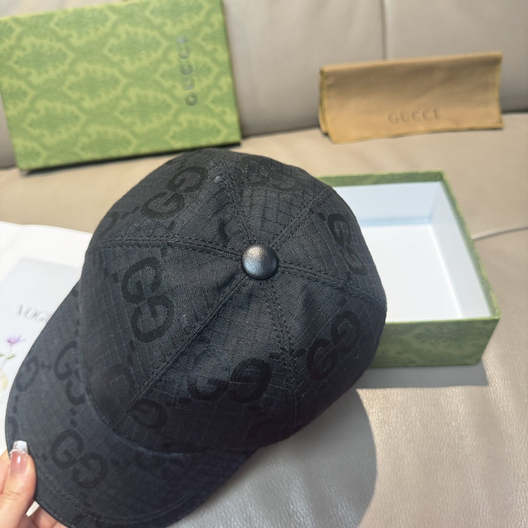官网新款出货配包装布袋，Gucci古奇最新款原单棒球帽， 大双G，专柜1:1开模订制，完美对花，原版帆布