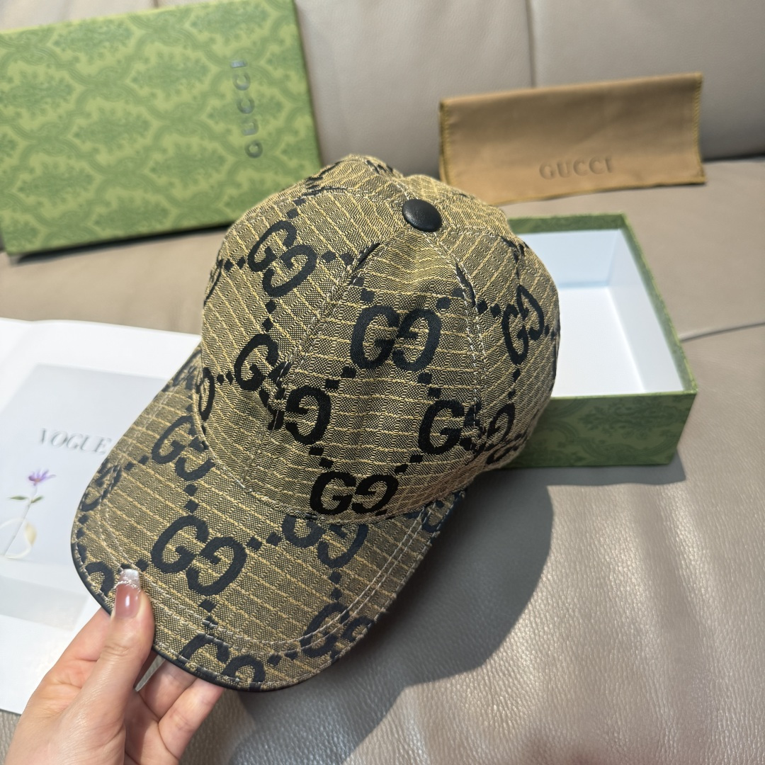 官网新款出货配包装布袋，Gucci古奇最新款原单棒球帽， 大双G，专柜1:1开模订制，完美对花，原版帆布