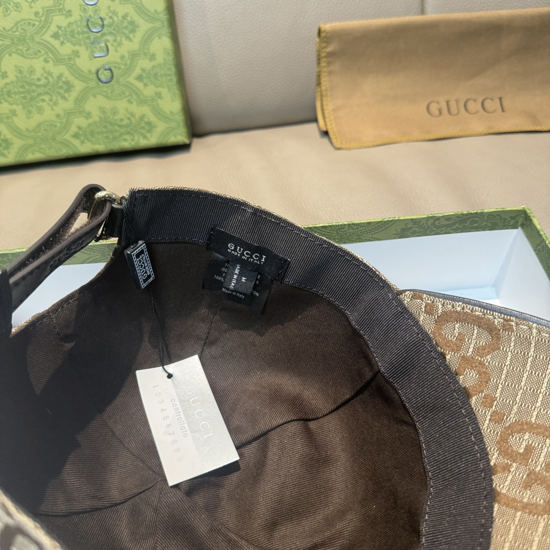 官网新款出货配包装布袋，Gucci古奇最新款原单棒球帽， 大双G，专柜1:1开模订制，完美对花，原版帆布