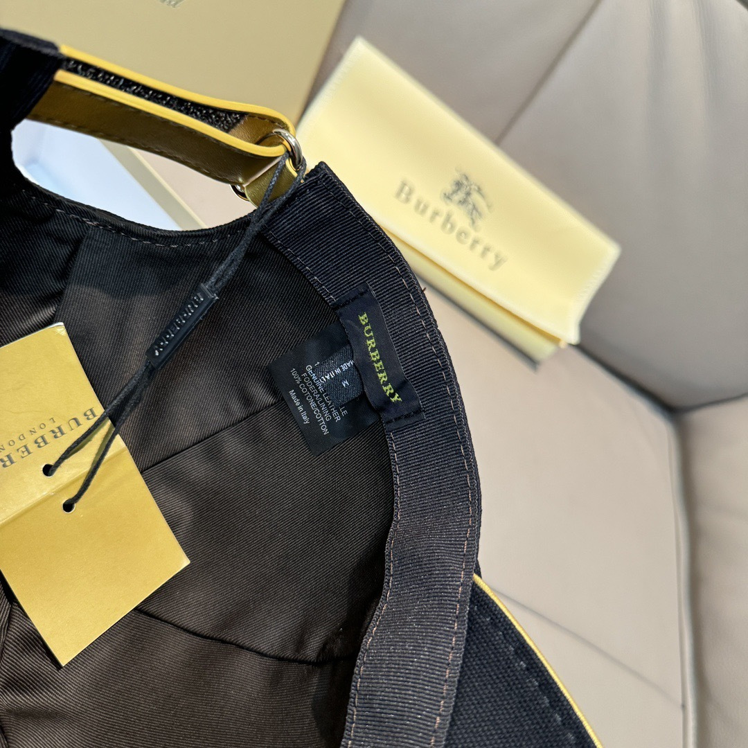 配盒子布袋，Burberry（巴宝莉）新款原单棒球帽，1:1开模订制，全新立体战马刺绣，精致无暇！原版帆