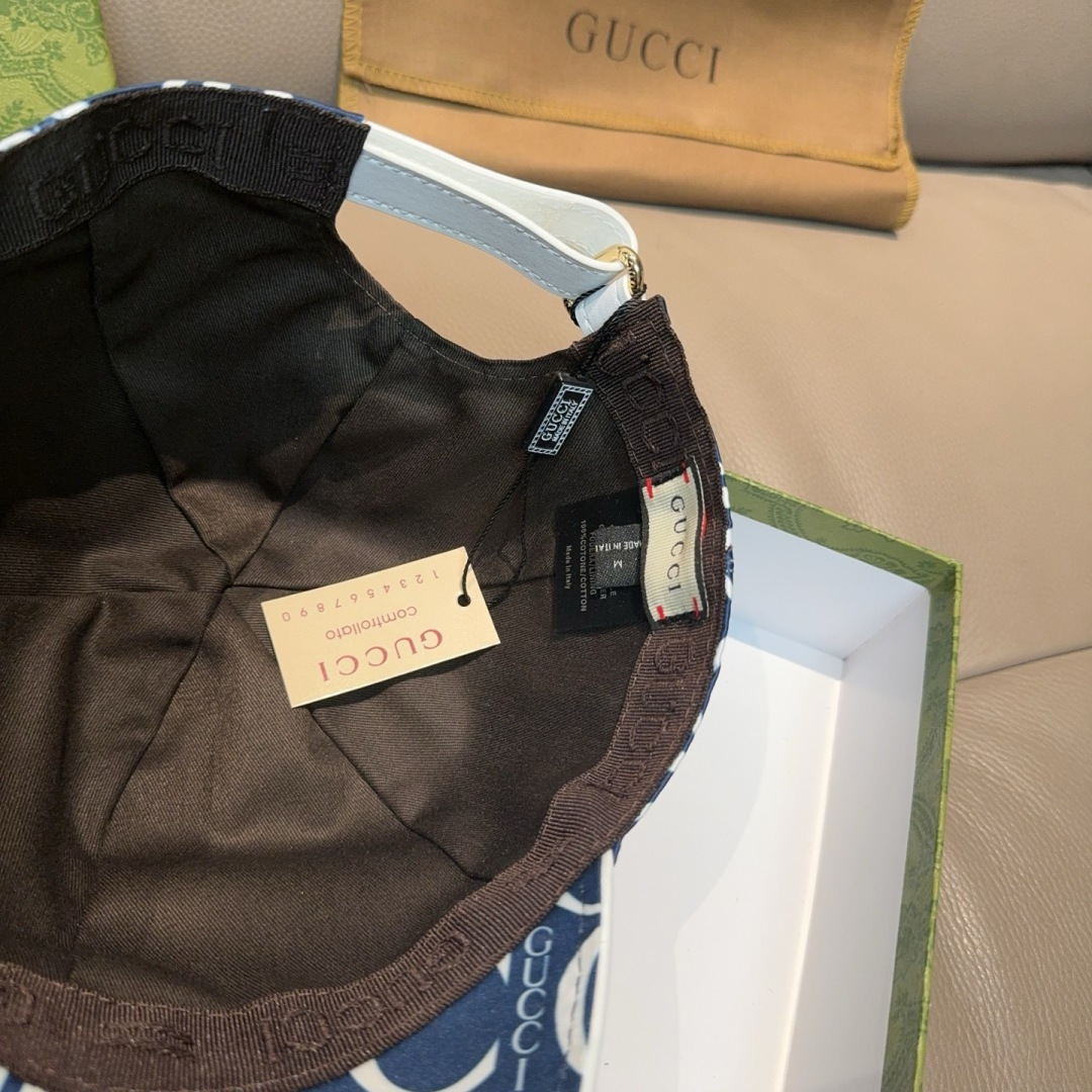 配盒子布袋，Gucci(古奇)新款原单棒球帽， GUCCI丝印，专柜1:1开模订制，原版帆布料+头层牛皮