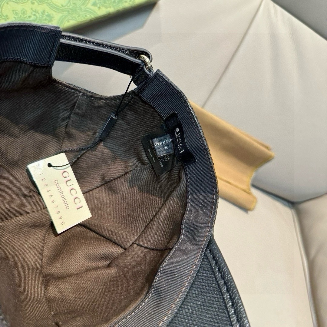 配包装布袋，Gucci古奇新款原单棒球帽， 大双G，专柜1:1开模订制，原版帆布面料+头层牛皮，轻盈透气