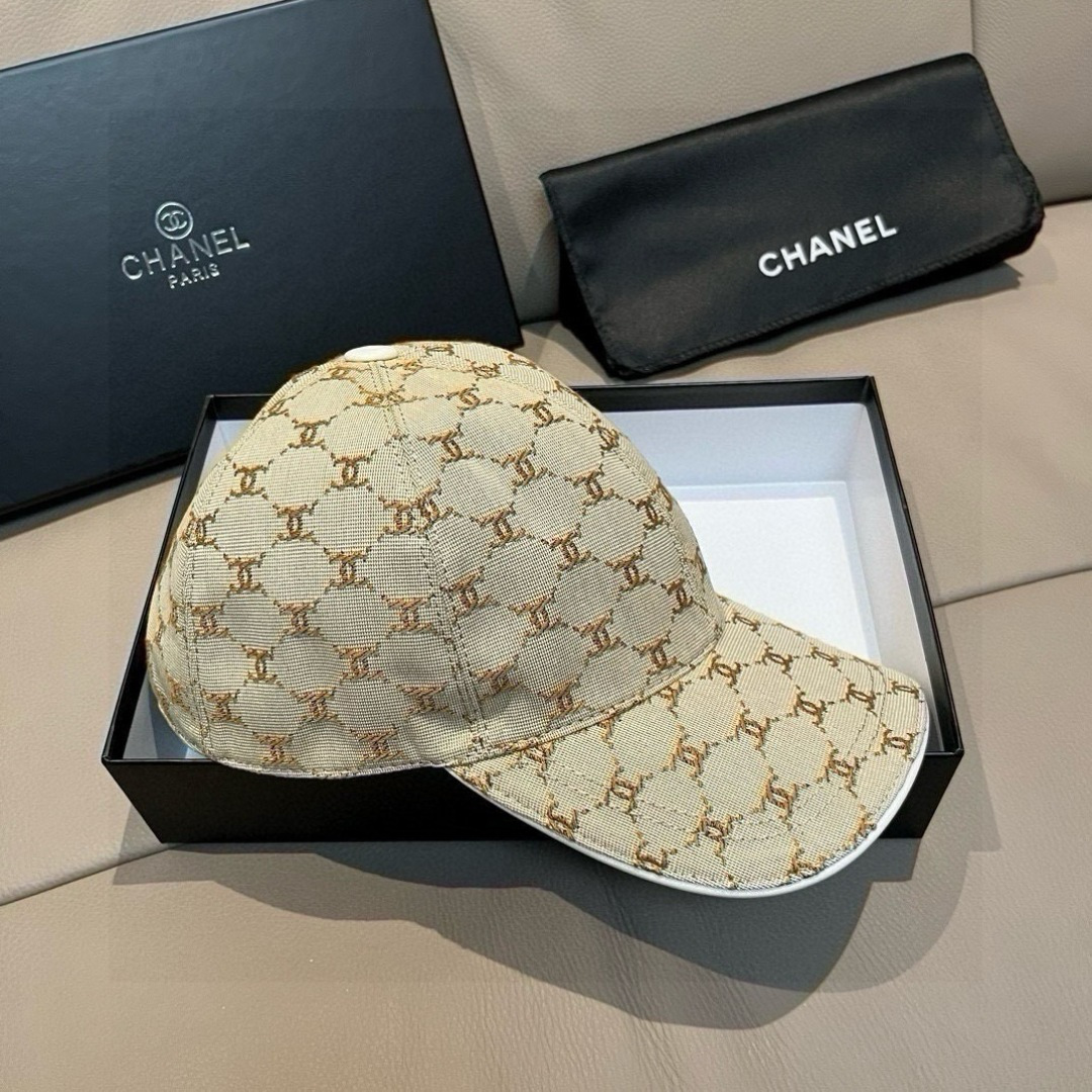 新款出货！配盒子布袋，Chanel(香奈儿)新款原单棒球帽， 小双C提花，专柜1:1开模订制，原版帆布料