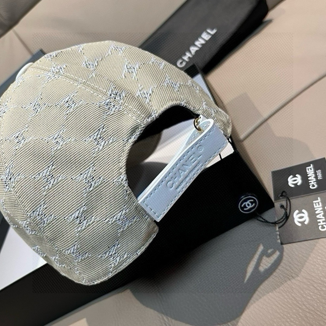 新款出货！配盒子布袋，Chanel(香奈儿)新款原单棒球帽， 小双C提花，专柜1:1开模订制，原版帆布料