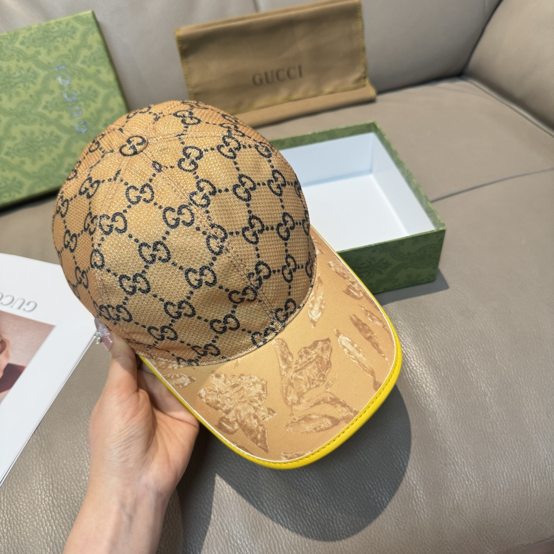 原单版本出货！配盒子布袋，Gucci(古奇)最新原单棒球帽，专柜1:1开模订制，最高版本，原版帆布料+头
