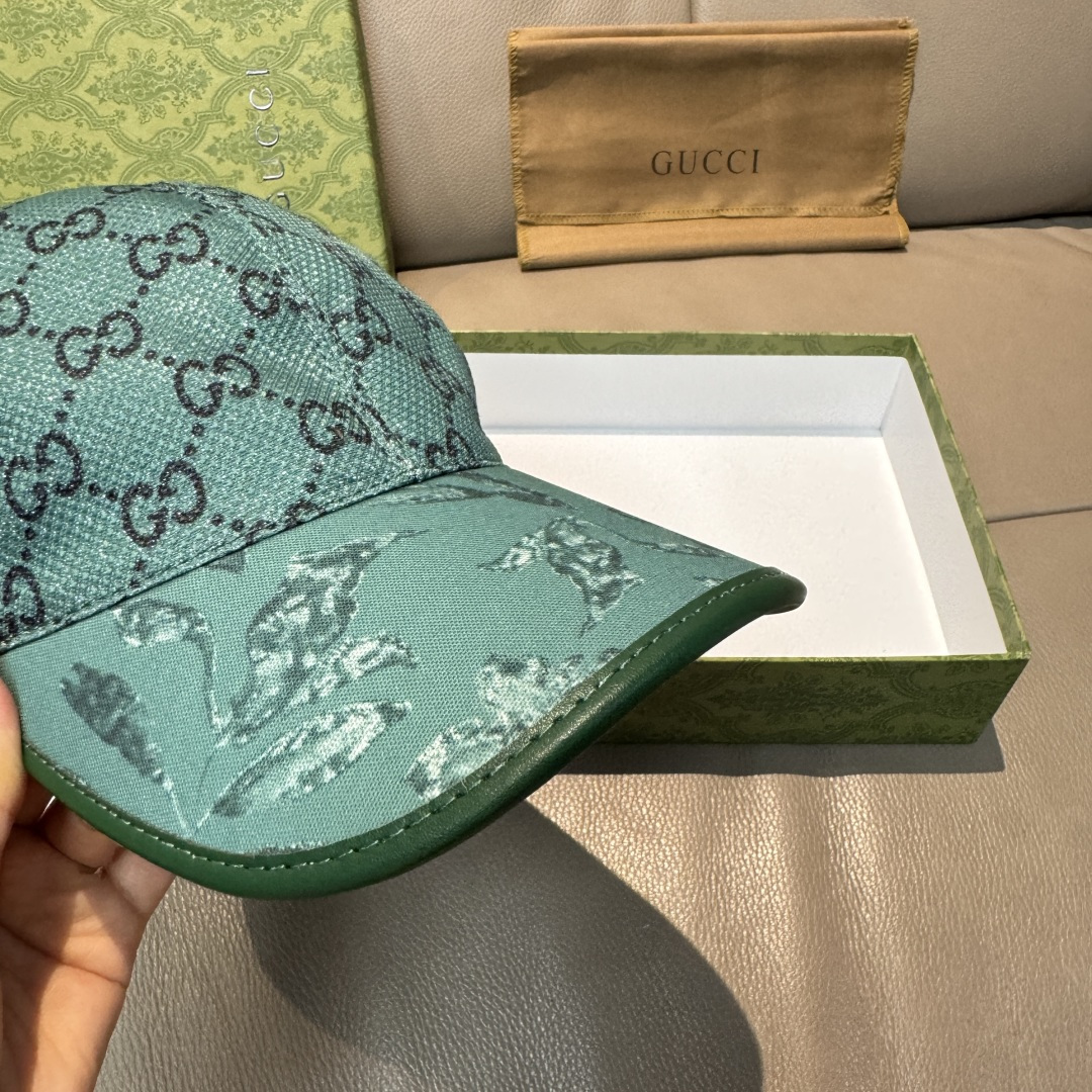 原单版本出货！配盒子布袋，Gucci(古奇)最新原单棒球帽，专柜1:1开模订制，最高版本，原版帆布料+头