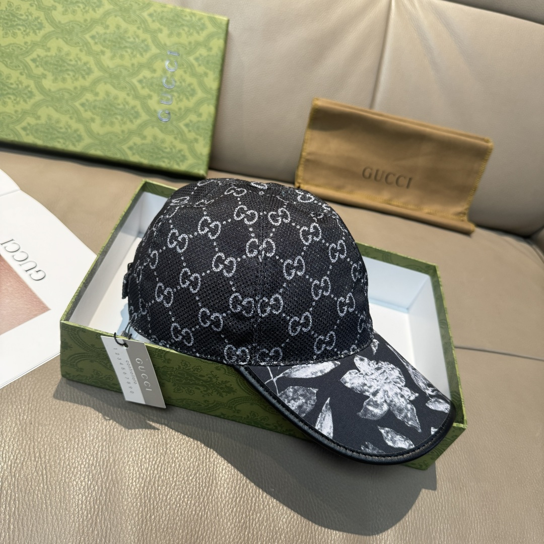 原单版本出货！配盒子布袋，Gucci(古奇)最新原单棒球帽，专柜1:1开模订制，最高版本，原版帆布料+头