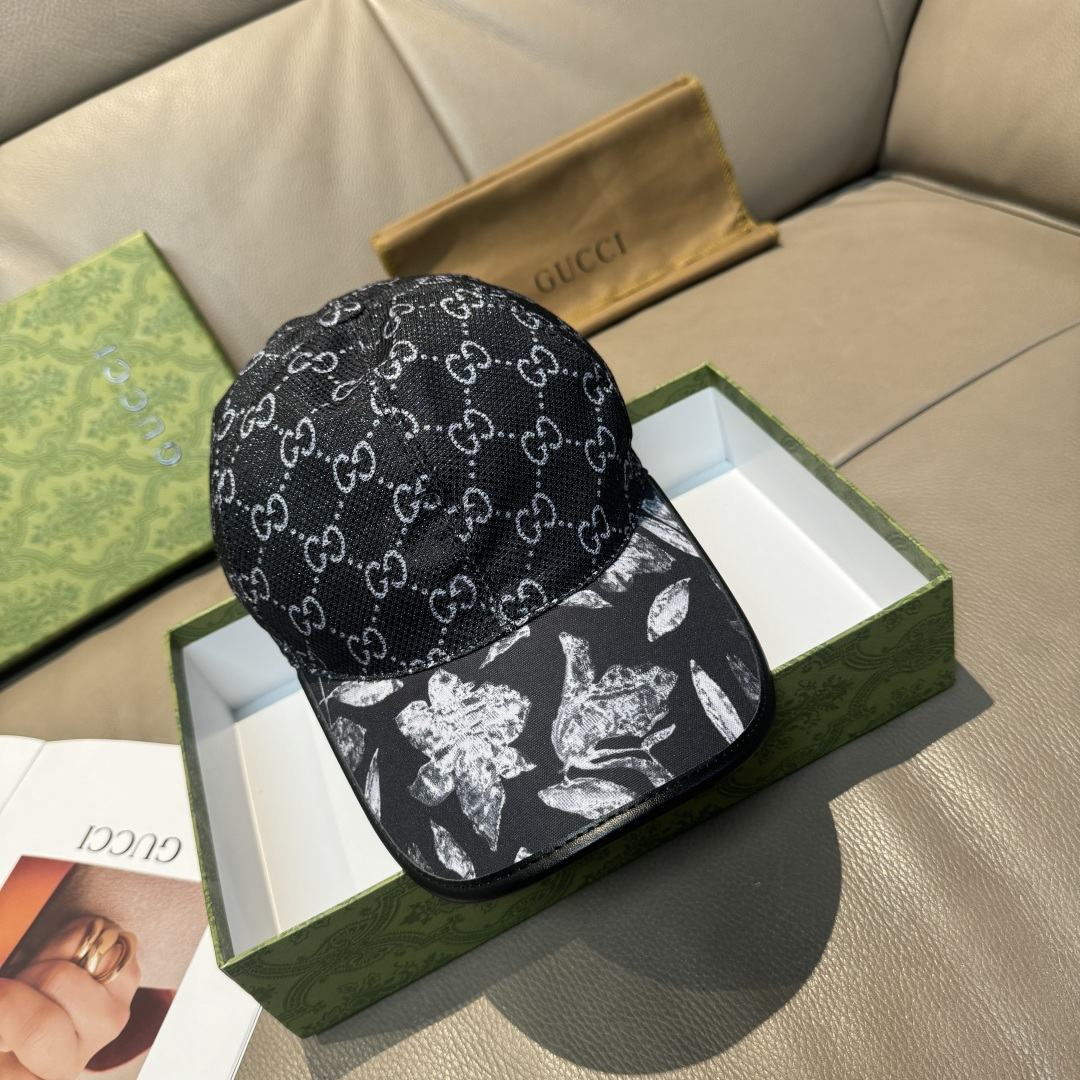 原单版本出货！配盒子布袋，Gucci(古奇)最新原单棒球帽，专柜1:1开模订制，最高版本，原版帆布料+头