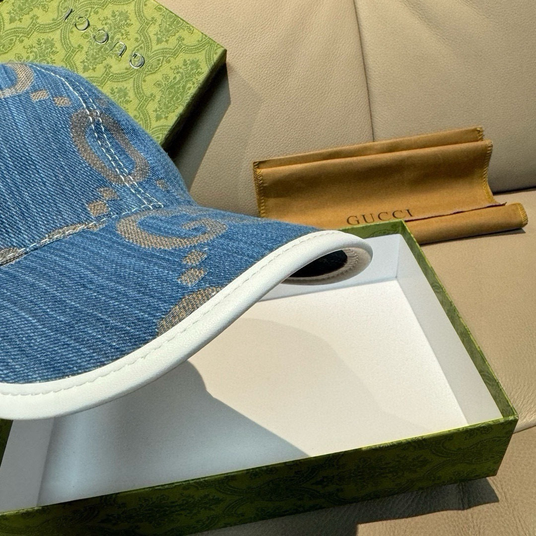 配包装布袋，Gucci古奇新款原单棒球帽， 大双G，专柜1:1开模订制，完美对花，原版帆布面料+头层牛皮