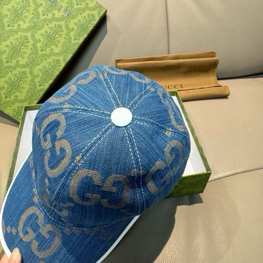 配包装布袋，Gucci古奇新款原单棒球帽， 大双G，专柜1:1开模订制，完美对花，原版帆布面料+头层牛皮
