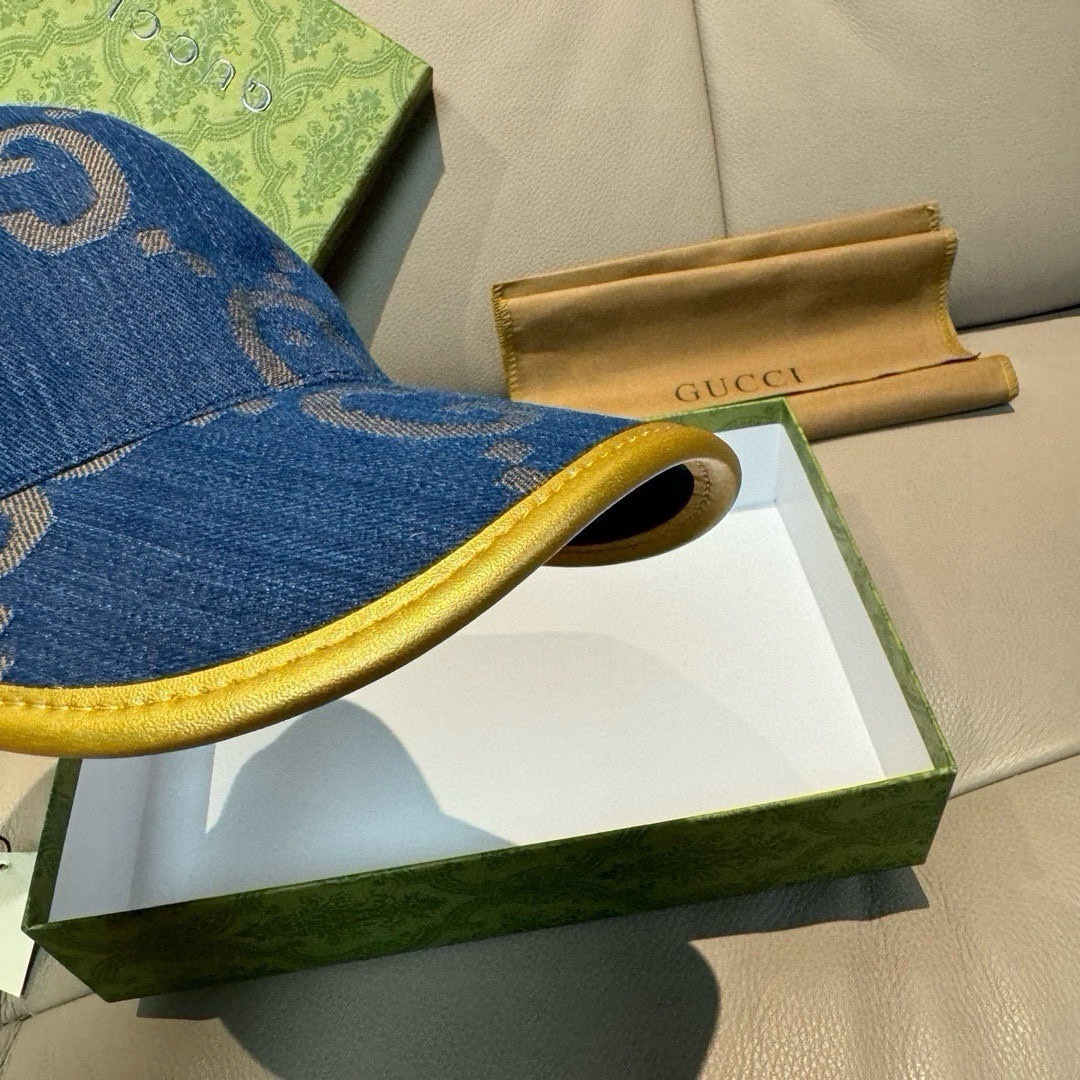 配包装布袋，Gucci古奇新款原单棒球帽， 大双G，专柜1:1开模订制，完美对花，原版帆布面料+头层牛皮