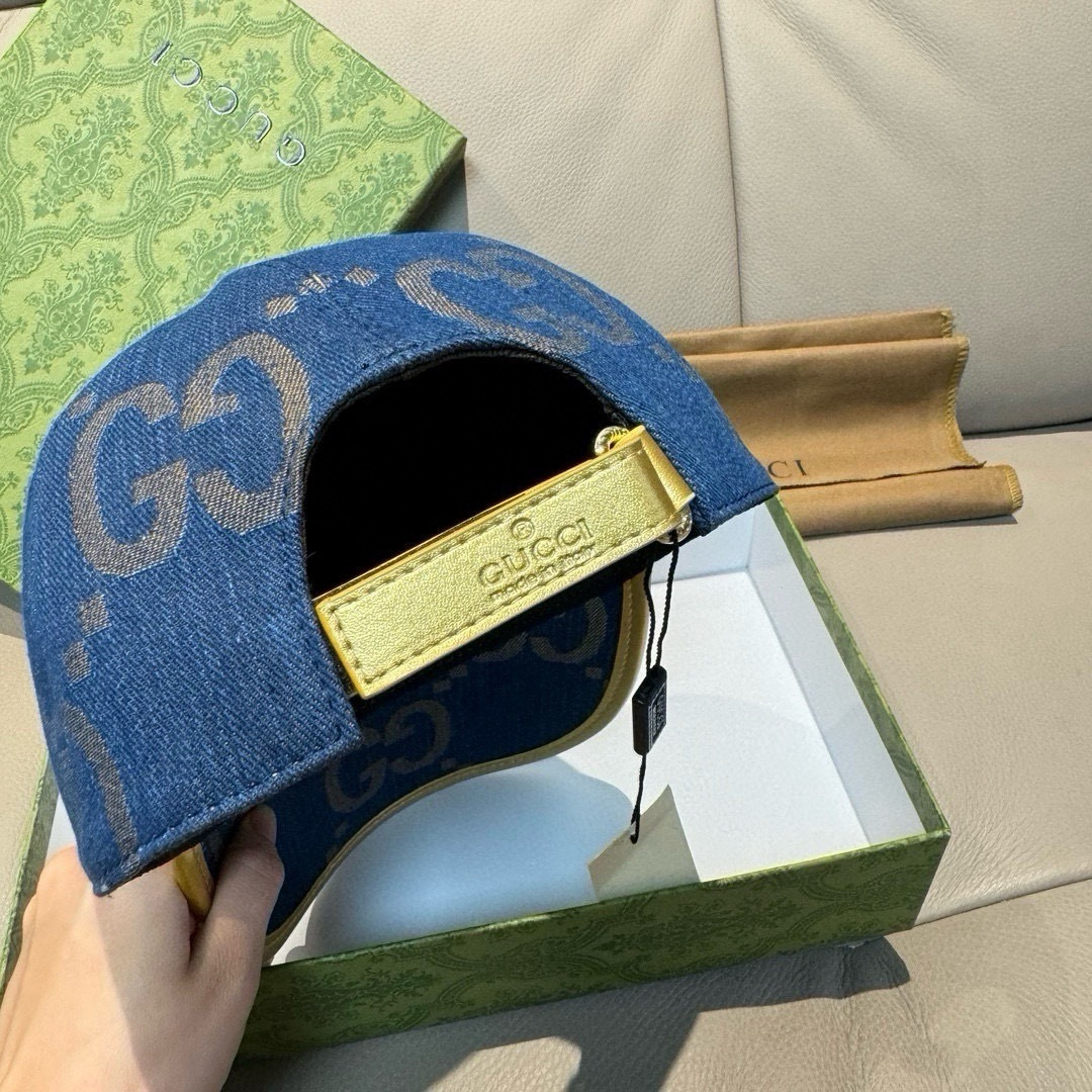 配包装布袋，Gucci古奇新款原单棒球帽， 大双G，专柜1:1开模订制，完美对花，原版帆布面料+头层牛皮