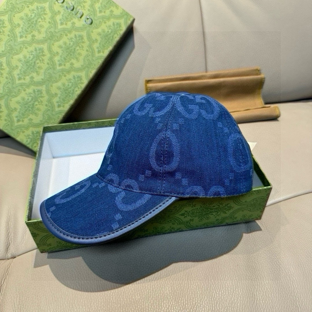 配包装布袋，Gucci古奇新款原单棒球帽， 大双G，专柜1:1开模订制，完美对花，原版帆布面料+头层牛皮