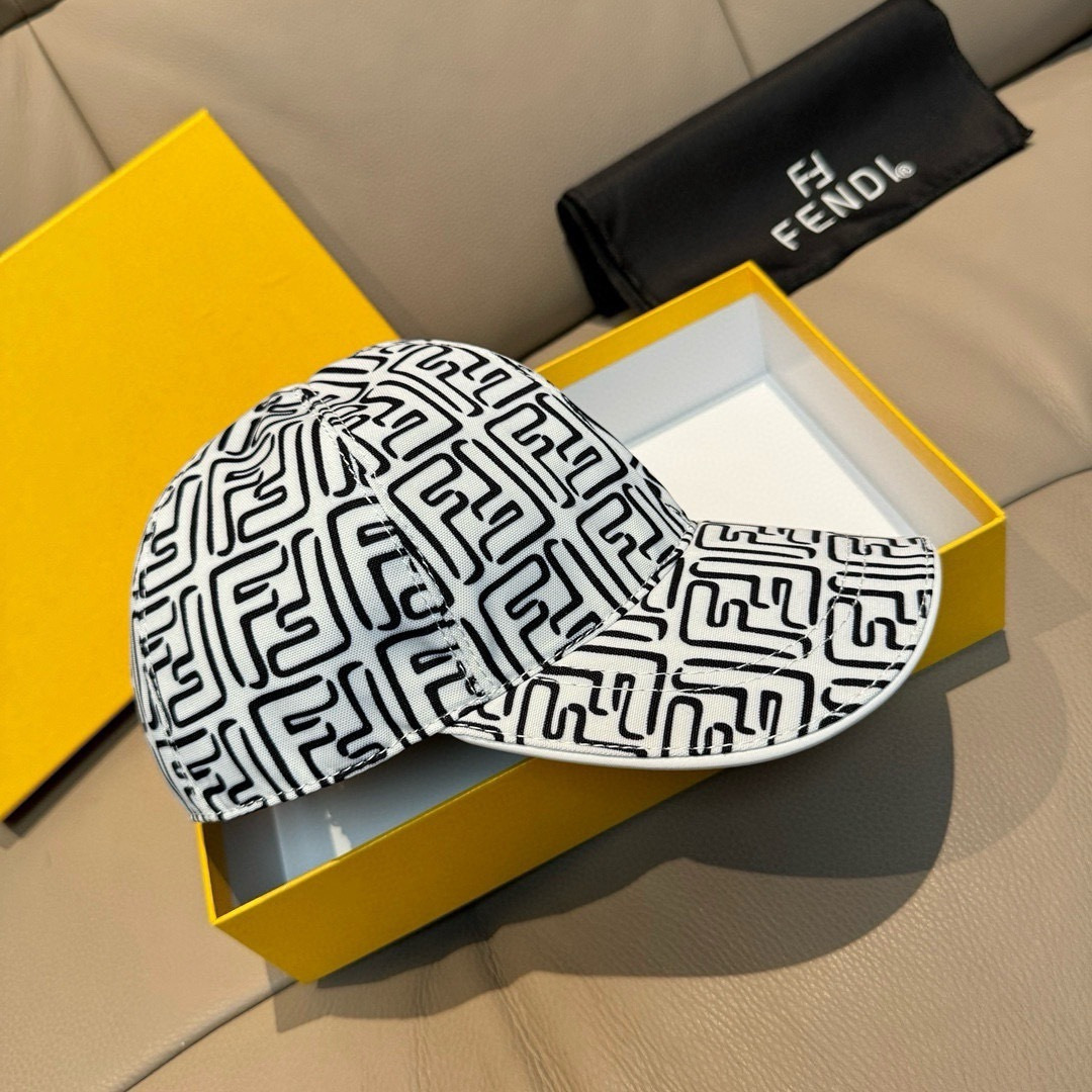 配盒子布袋，Fendi（芬迪）新款原单棒球帽， 双F提花，专柜常年热卖款，口碑极佳，1:1开模订制，原版
