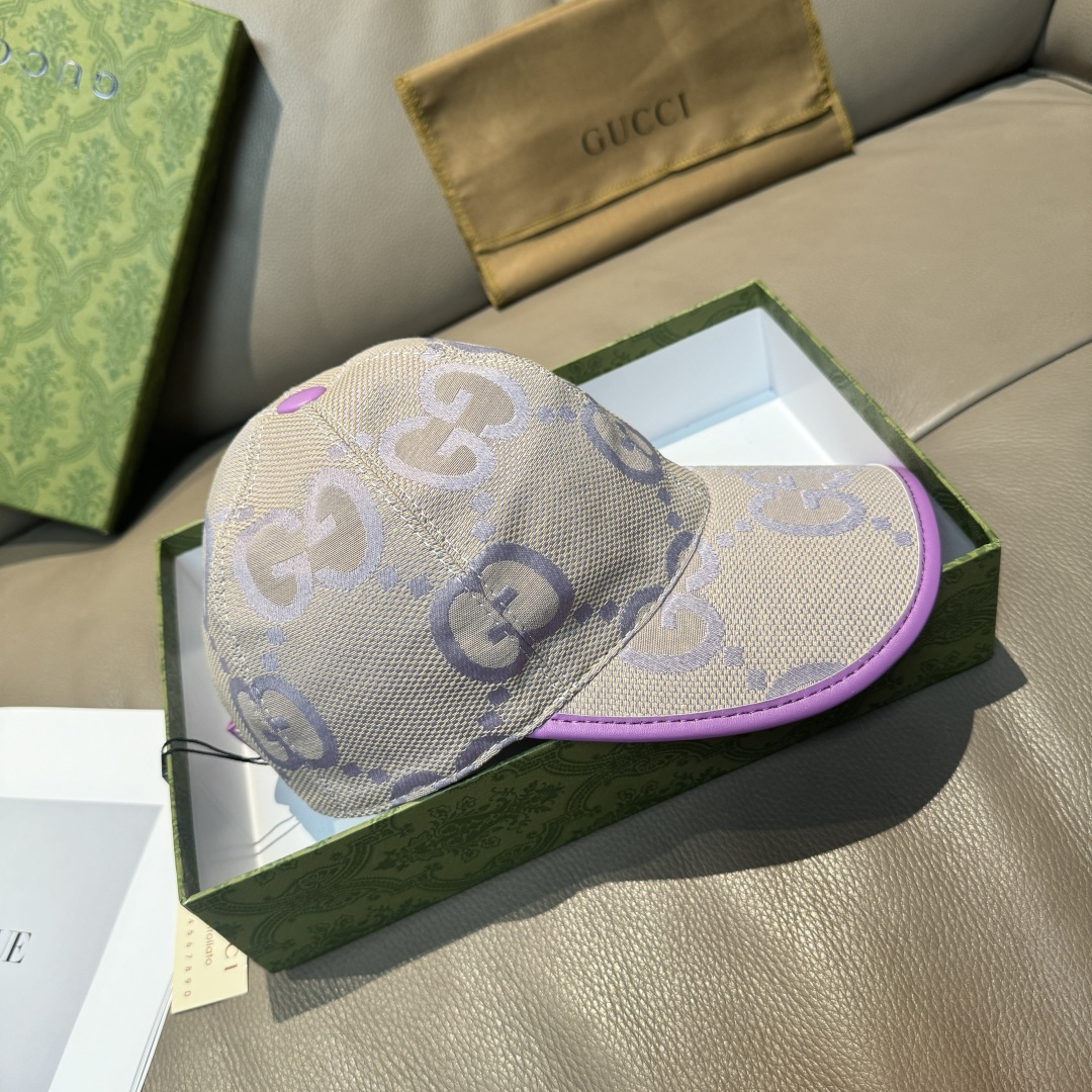 配包装布袋，Gucci古奇新款原单棒球帽， 糖果色大双G，专柜1:1开模订制，原版帆布面料+头层牛皮，轻