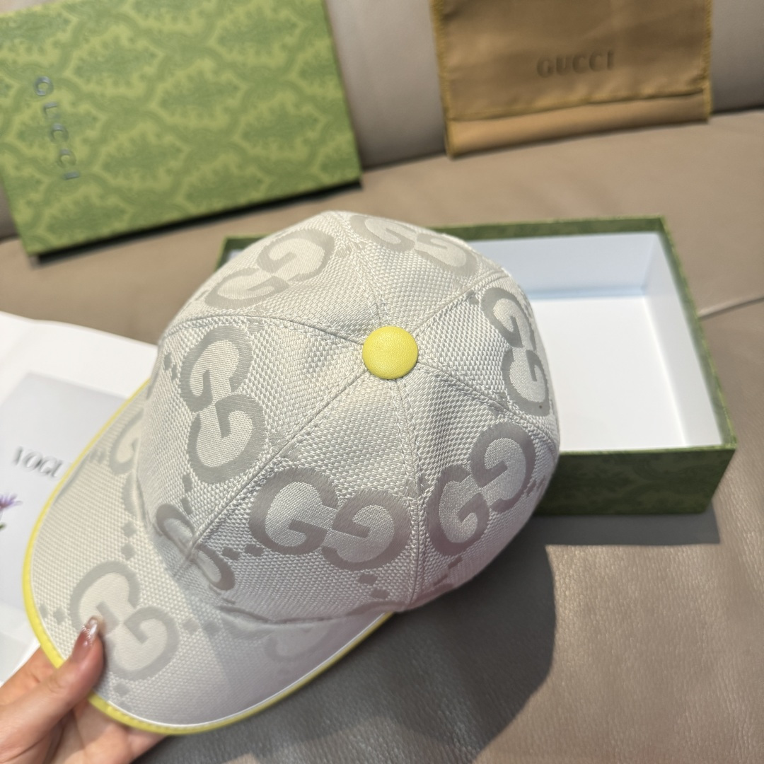 配包装布袋，Gucci古奇新款原单棒球帽， 糖果色大双G，专柜1:1开模订制，原版帆布面料+头层牛皮，轻