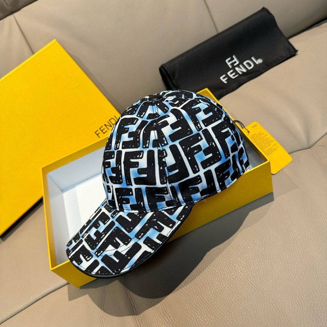 配盒子布袋，Fendi（芬迪）新款原单棒球帽， 双F提花，专柜常年热卖款，口碑极佳，1:1开模订制，原版