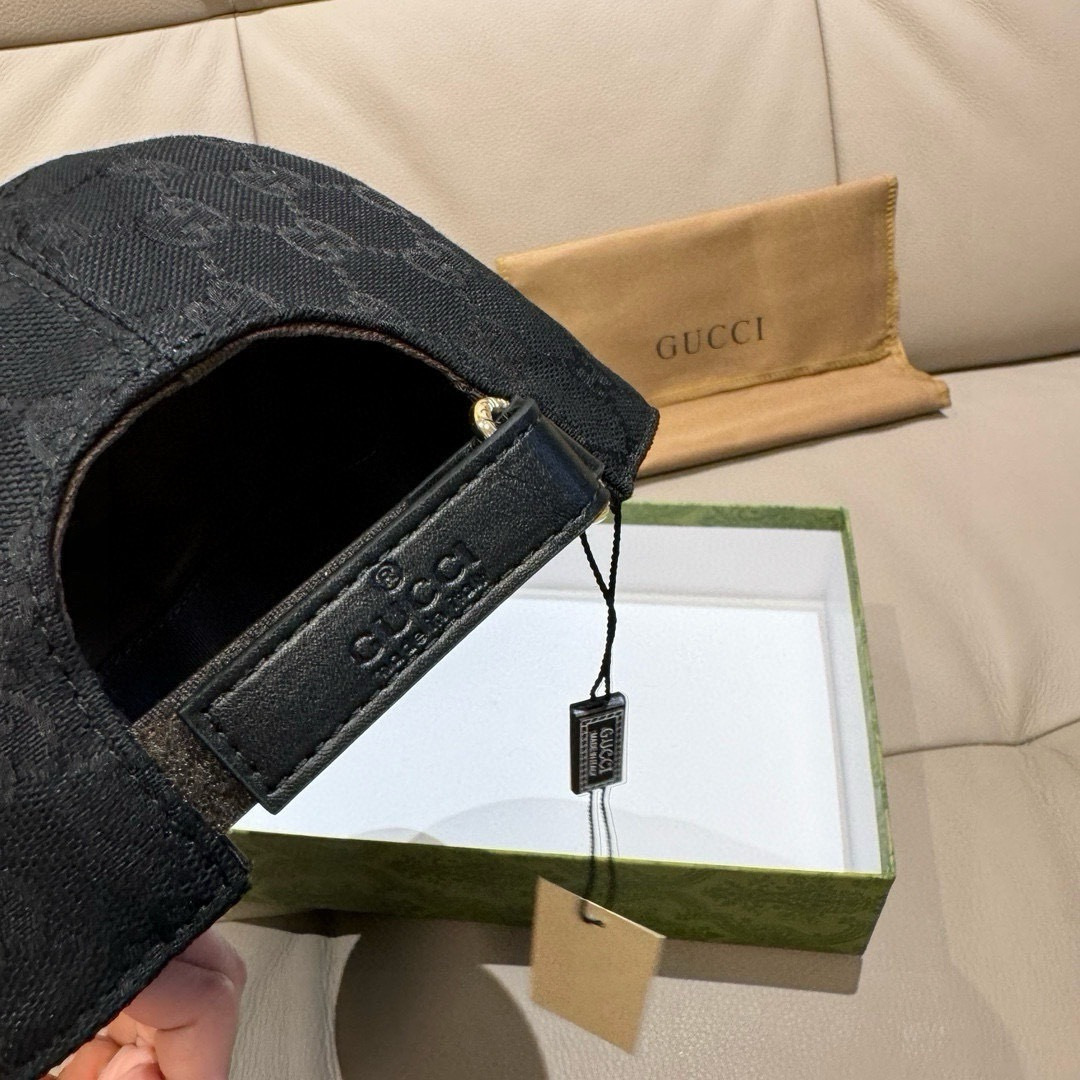 配盒子布袋，Gucci(古奇)新款原单棒球帽， 刺绣小蟒蛇，1:1开模订制，重工刺绣，细腻奢华，细节可媲