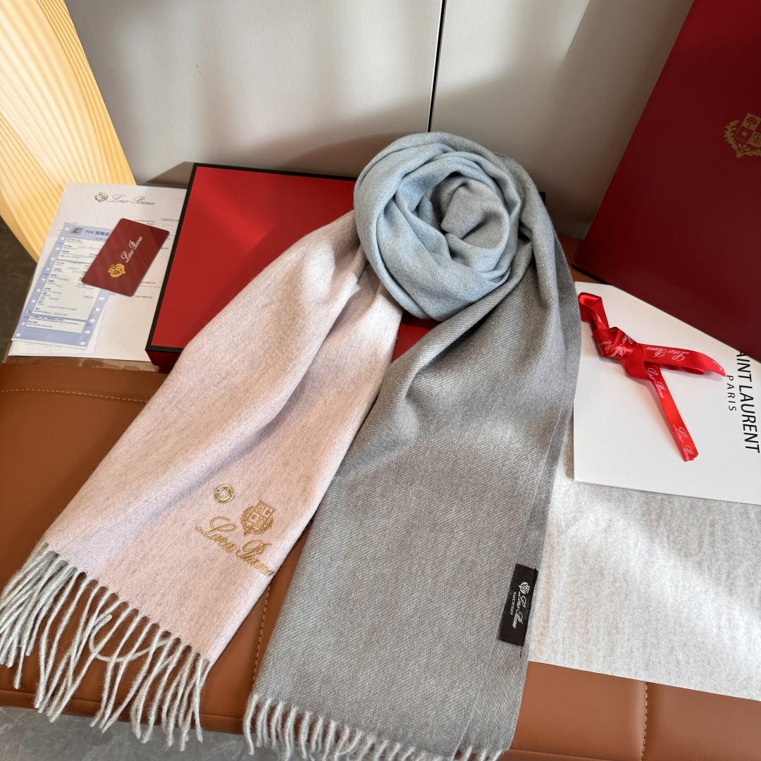 Loro Piana Piana · 诺悠翩雅 【贸易公司尾单 渐变色山羊绒围巾披肩】送人自留都太高大上了 重磅上新