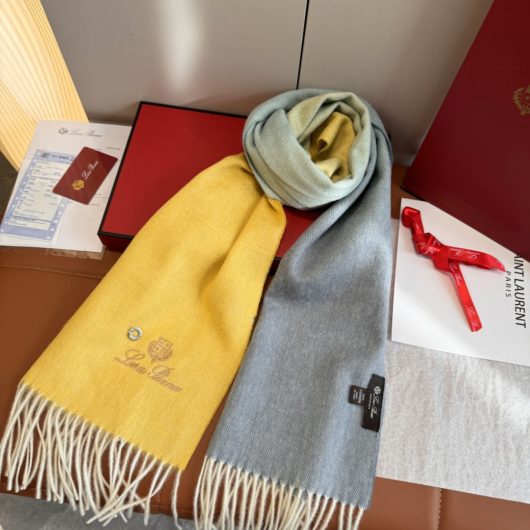 Loro Piana Piana · 诺悠翩雅 【贸易公司尾单 渐变色山羊绒围巾披肩】送人自留都太高大上了 重磅上新