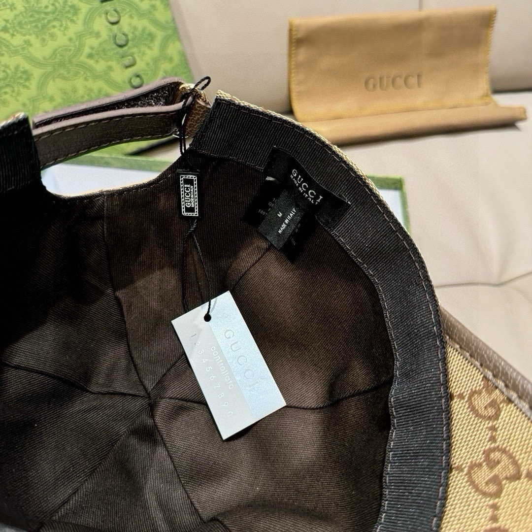 配包装布袋，Gucci(古奇)新款原单棒球帽， 金属双G，专柜最新款，1:1开模订制，正版开模五金，原版