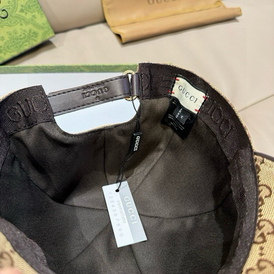 配盒子布袋，Gucci(古奇)原单棒球帽， 小蜜蜂刺绣，1:1开模订制，重工刺绣，细节可媲美专柜，原版帆