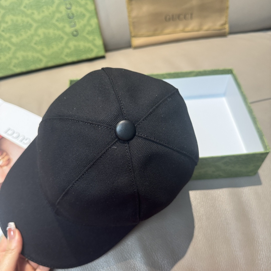 火爆新款回货！配盒子布袋，Gucci(古奇)最新款原单棒球帽，双G小刺绣，专柜1:1开模订制，专柜售价1