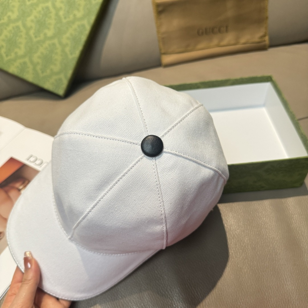 火爆新款回货！配盒子布袋，Gucci(古奇)最新款原单棒球帽，双G小刺绣，专柜1:1开模订制，专柜售价1