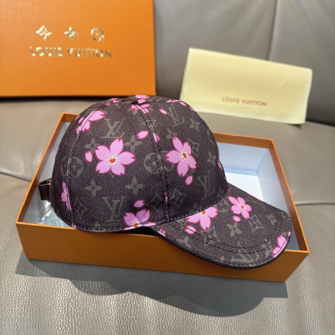 LV x TM MONOGRAM CHERRY BLOSSOM 印花棒球帽出货啦