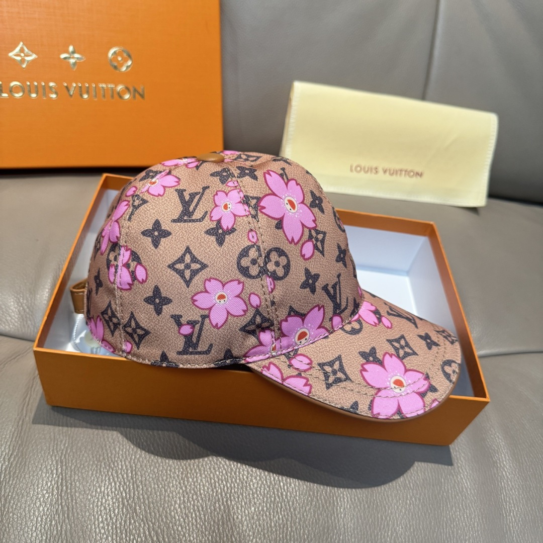 LV x TM MONOGRAM CHERRY BLOSSOM 印花棒球帽出货啦