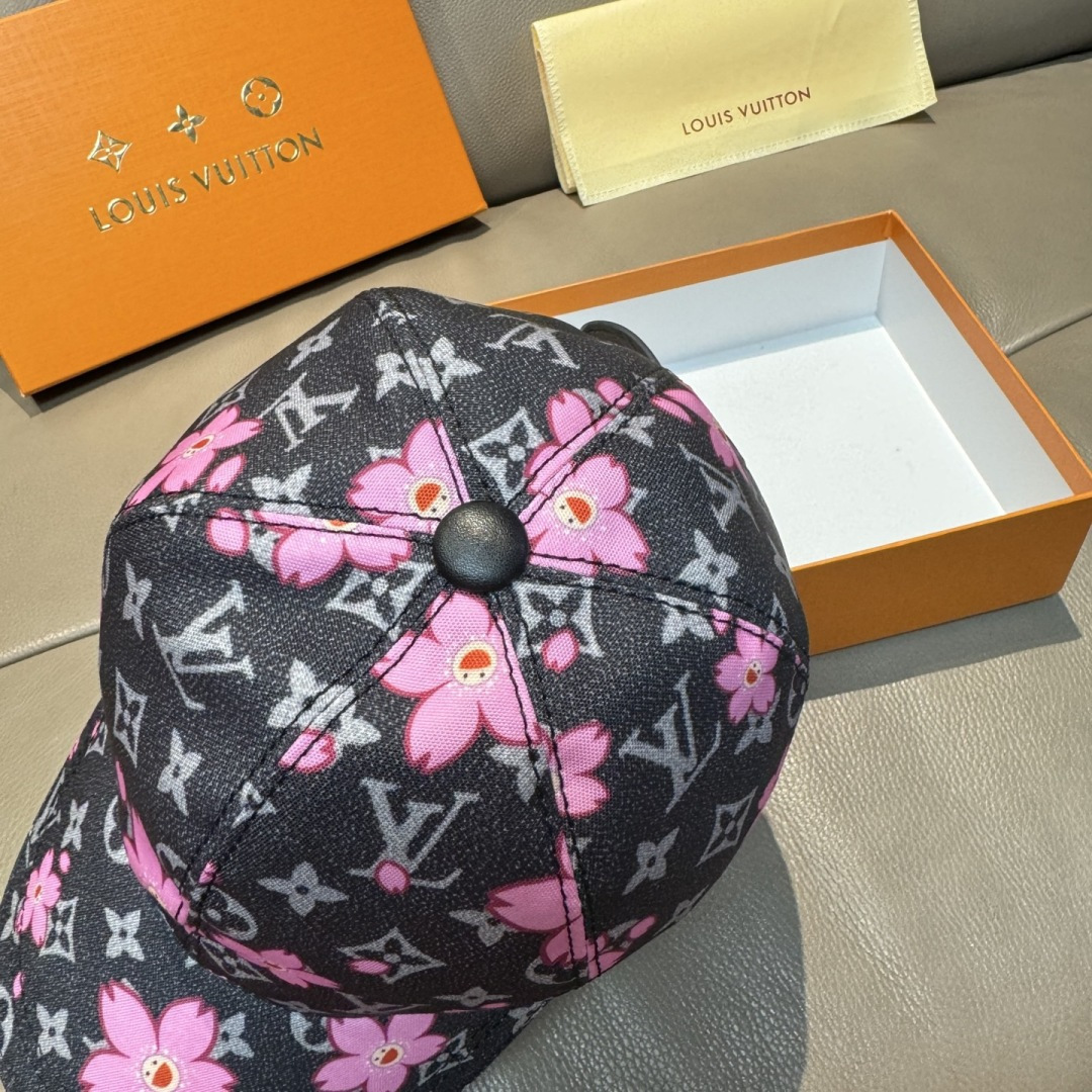 LV x TM MONOGRAM CHERRY BLOSSOM 印花棒球帽出货啦