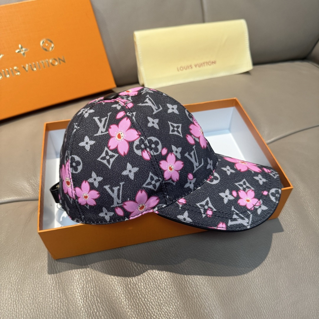 LV x TM MONOGRAM CHERRY BLOSSOM 印花棒球帽出货啦