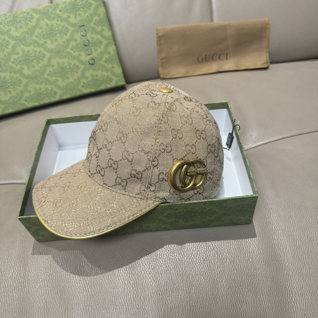 配包装布袋，Gucci(古奇)新款原单棒球帽， 金属双G，专柜最新款，1:1开模订制，正版开模五金，原版