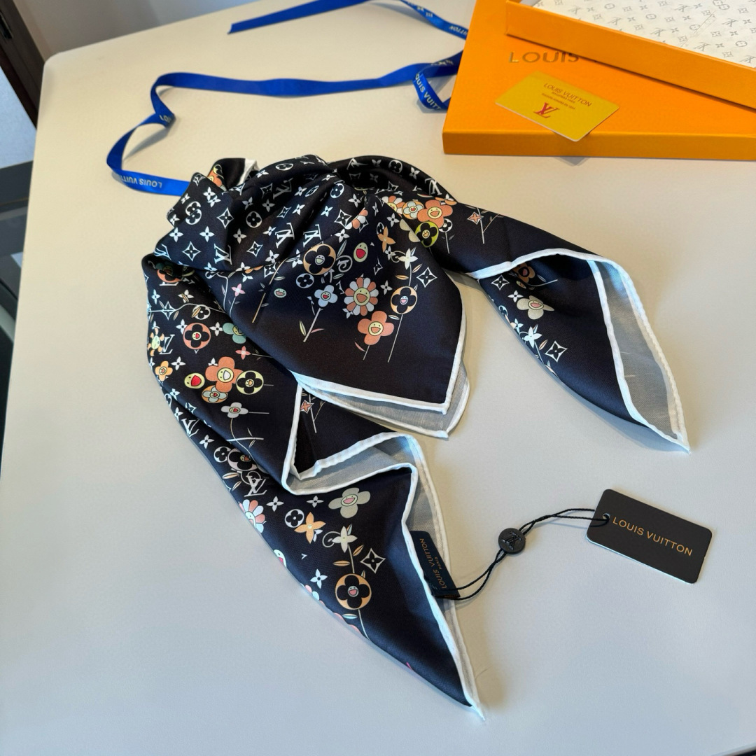 LV scarf LV x TM Monogram Superflat Flowers Louis Vuitton ， Monogram ， “ ” 。 。 — photo 6