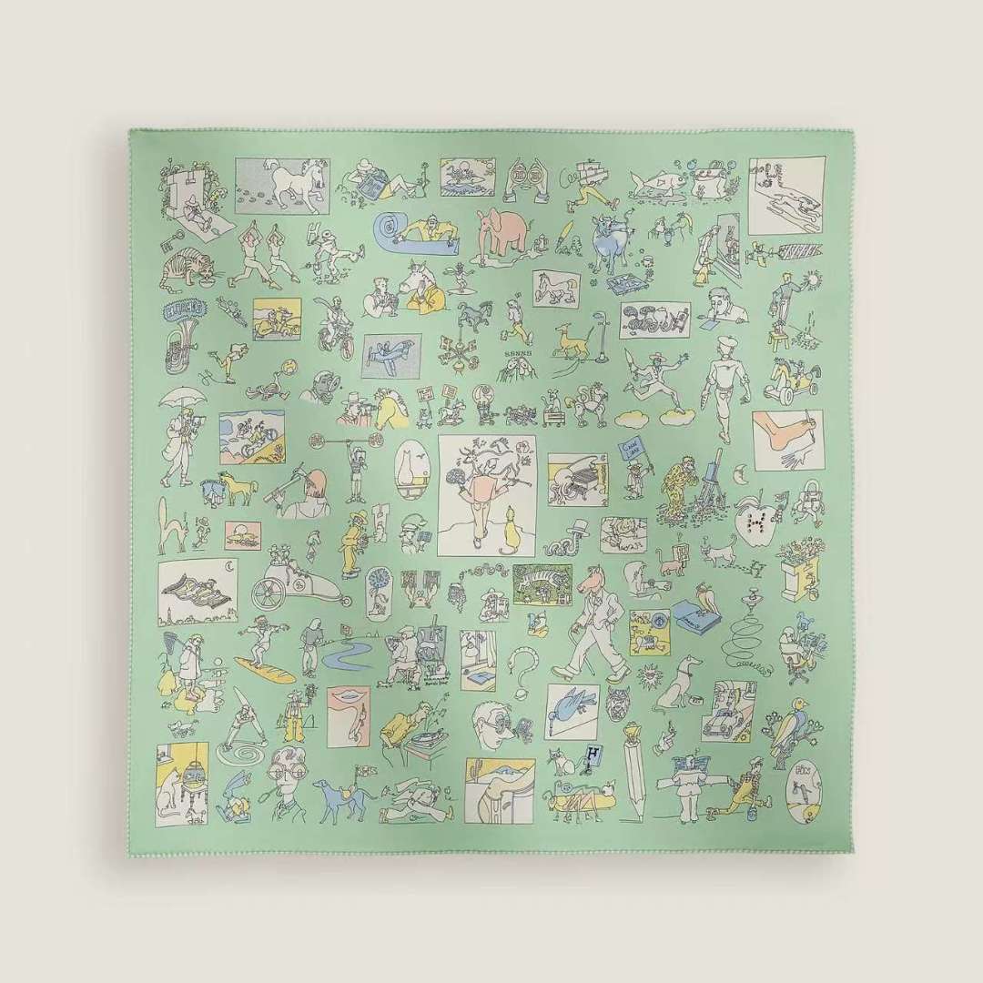 NO:554237,Batch Hermès new silk square scarf [Free Style] Lightness, boldness and endless playfulness intertwine and collide in the square scarf, immerse yourself in the charming texture of silk. Wear the square scarf in a changeable, creative and playful way, showing a fashionable, modern and relaxed style. Designer Baptiste Virot Size 90 x 90 cm high version scarf, high version scarf, hermes, real silk19860909批 爱马仕新款真丝方巾【自由方由】 轻盈、大胆和无穷无尽的俏皮感在方巾中交织碰撞,让自己沉浸于质感迷人的丝绸之中.以多变、创意和俏皮的方式佩戴方巾,展现时尚摩登而轻松随性的风格. 设计师 巴蒂斯特·维罗（Baptiste Virot） 尺寸90 x 90厘米高版本围巾,高版本围巾,hermes,real silk,scarf