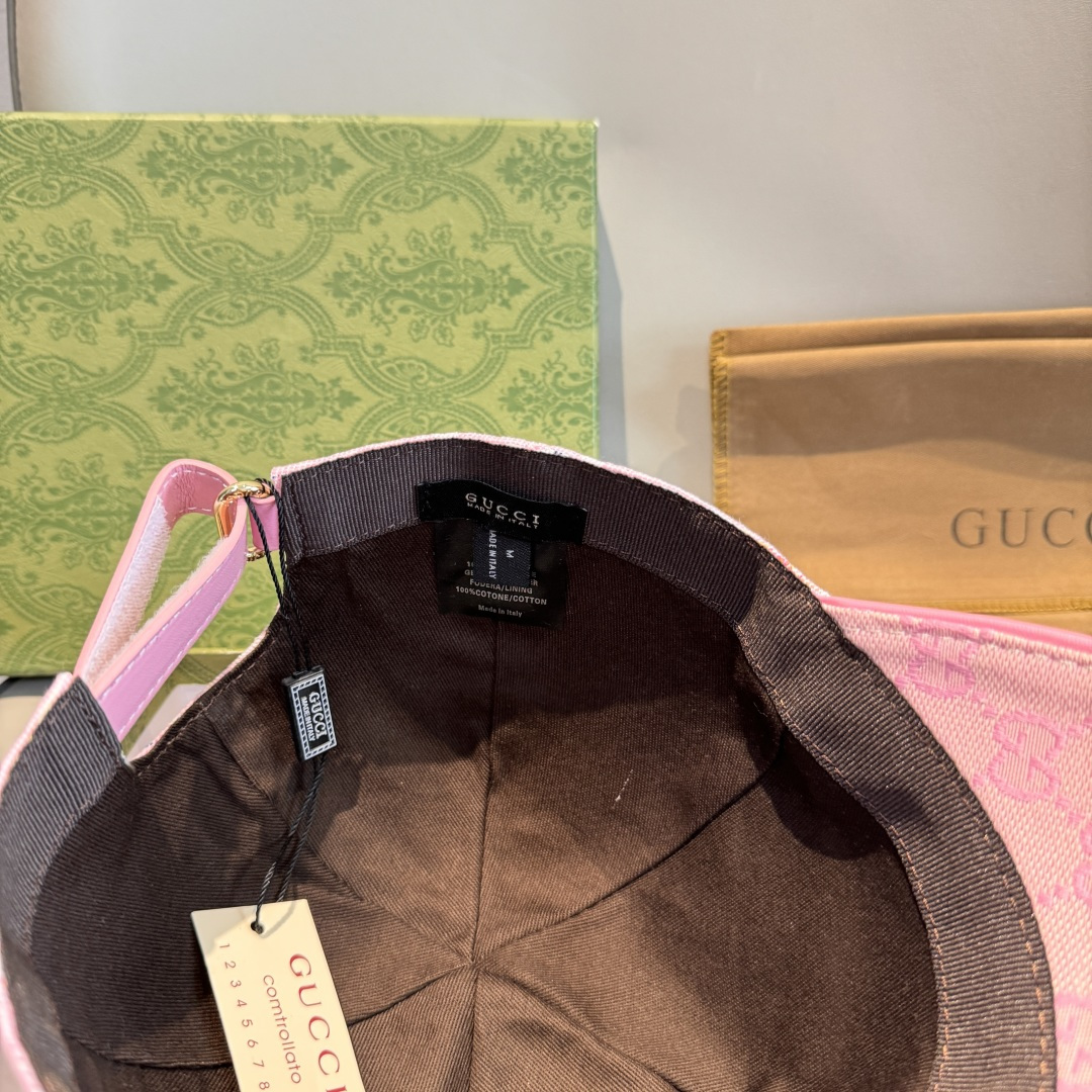 配包装布袋，Gucci古奇新款原单棒球帽， 大双G，专柜1:1开模订制，完美对花，原版帆布面料+头层牛皮