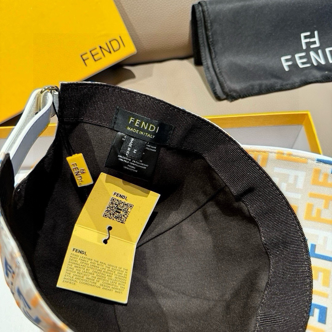 新款出货配盒子布袋，Fendi（芬迪）新款原单棒球帽， 双F提花，专柜常年热卖款，口碑极佳，1:1开模订