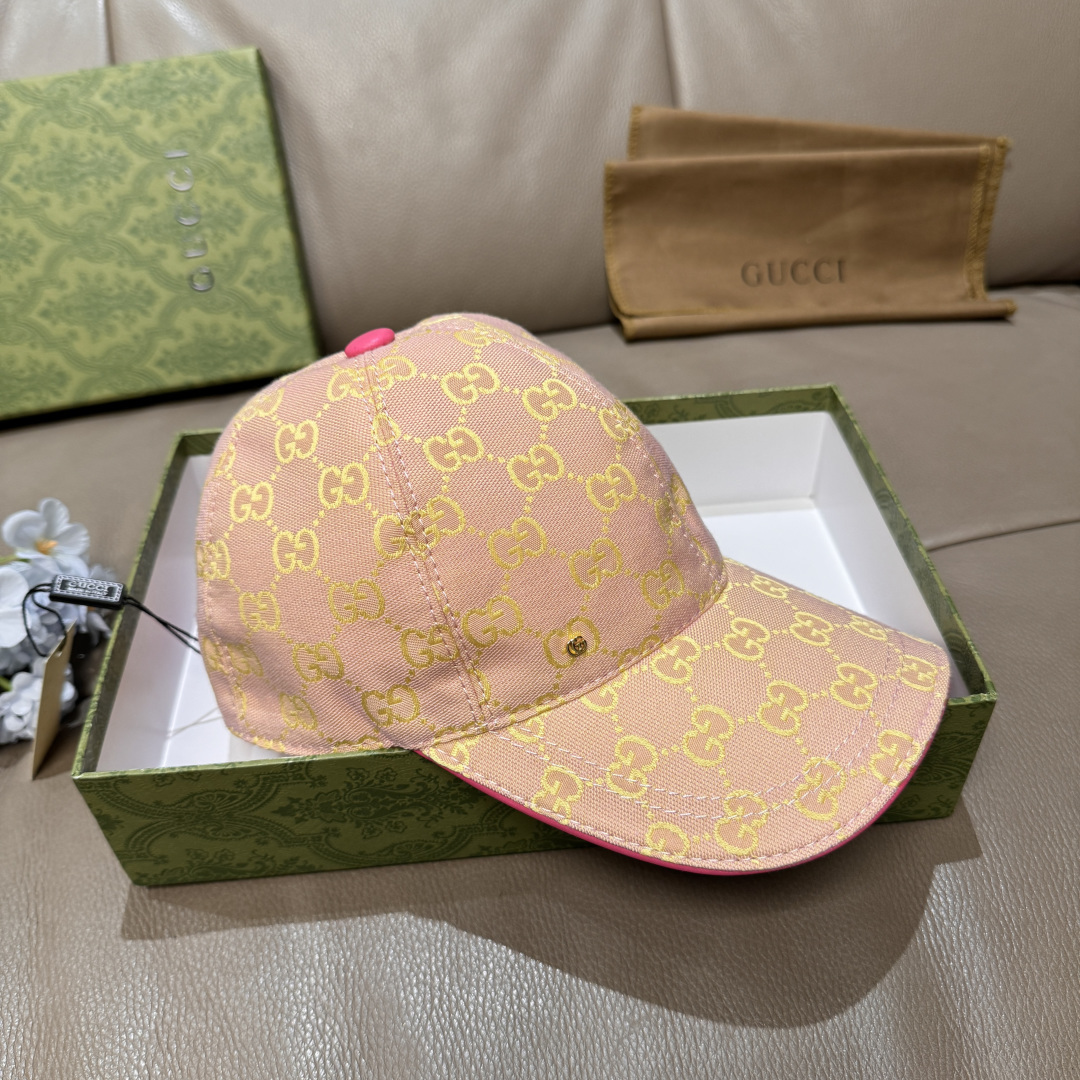 配包装布袋，Gucci(古奇)新款原单棒球帽， 金属小双G，专柜最新款，1:1开模订制，正版开模五金，原