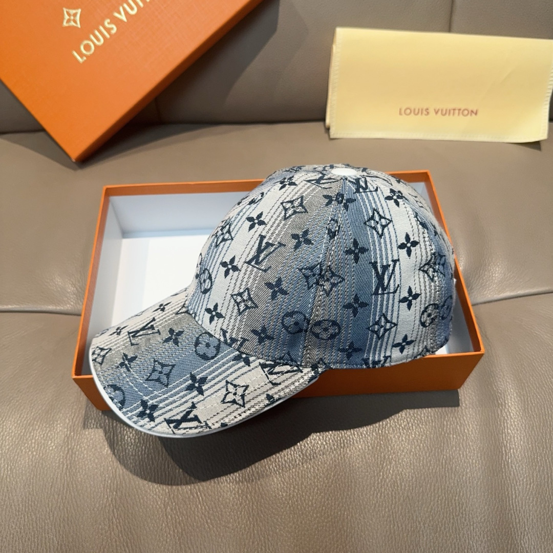 配盒子布袋，LV路易威登新款原单棒球帽，LV渐变提花，专柜1:1开模订制，原版帆布面料+头层牛皮，轻盈透