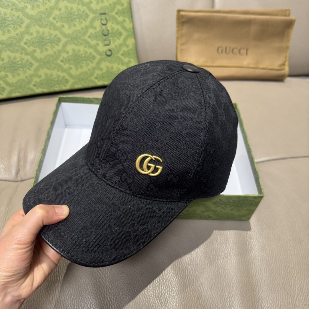 配包装布袋，Gucci(古奇)新款原单棒球帽， 金属双G，专柜最新款，1:1开模订制，正版开模五金，原版