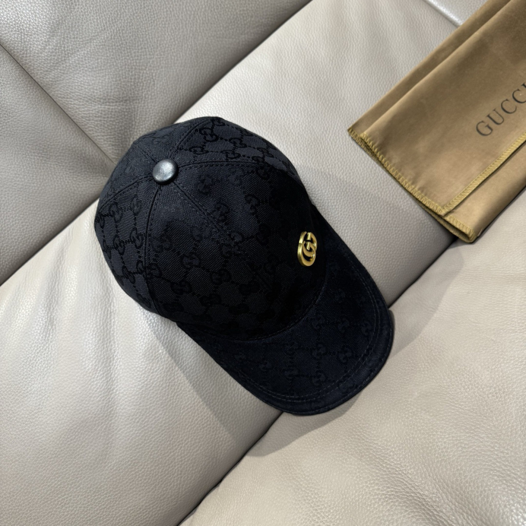 配包装布袋，Gucci(古奇)新款原单棒球帽， 金属双G，专柜最新款，1:1开模订制，正版开模五金，原版