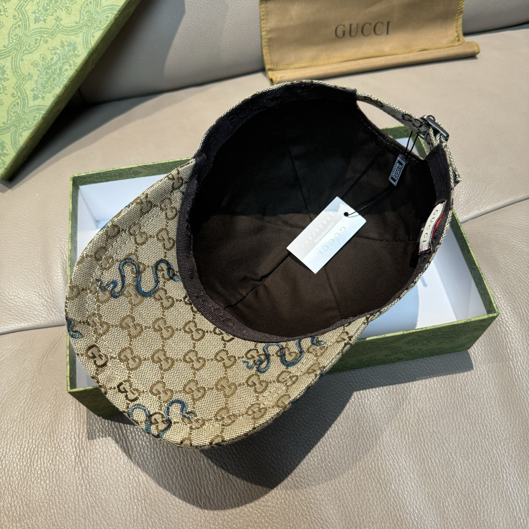 配包装布袋，Gucci古奇新款原单棒球帽， 蛇年限定款，狂蛇双G提花，专柜1:1开模订制，完美对花，原版