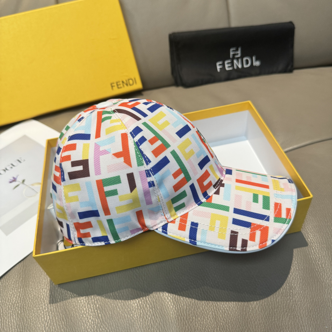 配盒子布袋，Fendi（芬迪）新款原单棒球帽， 双F提花，专柜常年热卖款，口碑极佳，1:1开模订制，原版