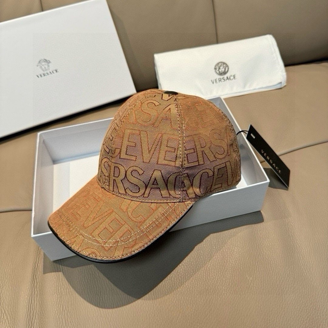 爆款出货！配包装布袋，VERSACE(范思哲)新款原单棒球帽，1:1开模订制，原版专柜布料+头层牛皮，贴