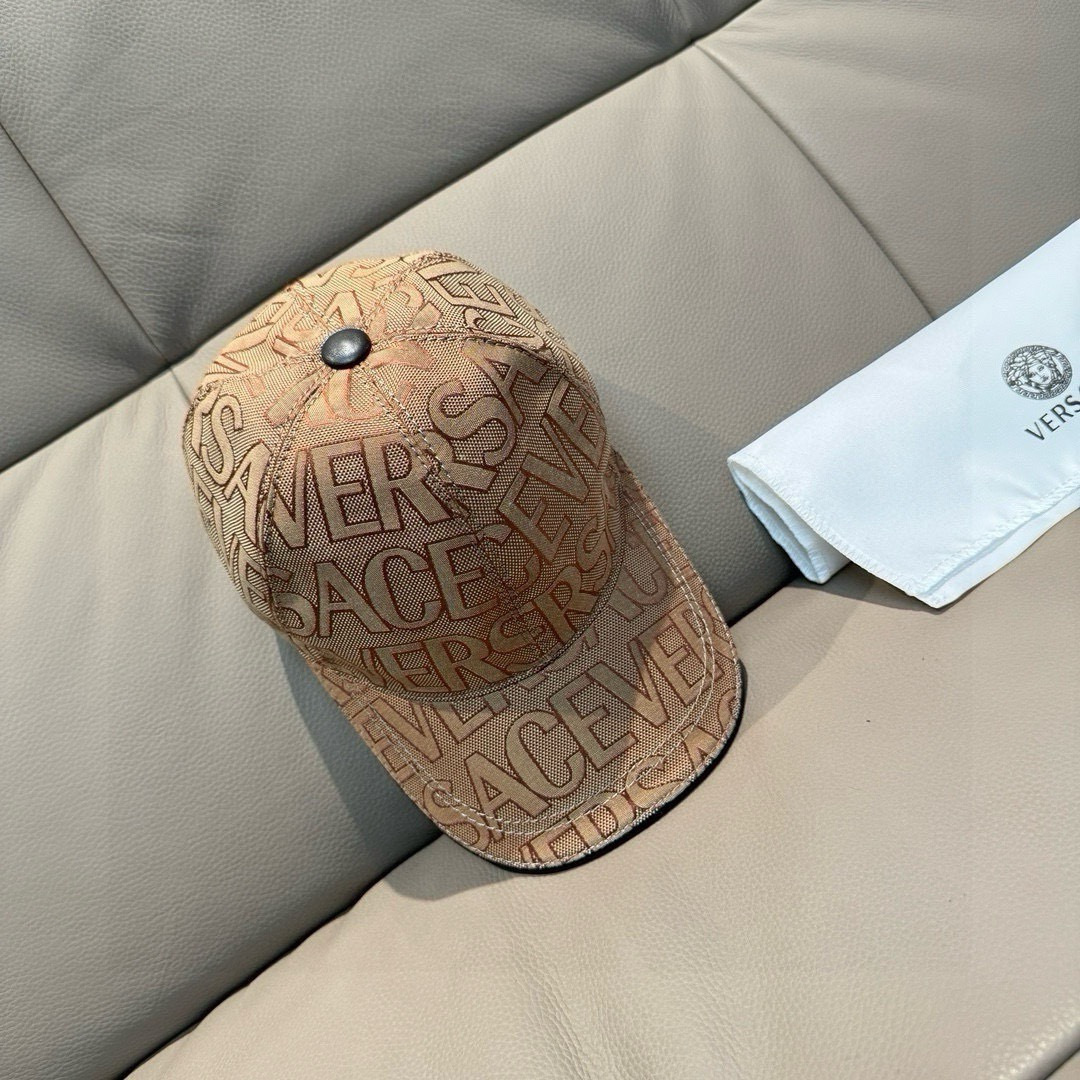 爆款出货！配包装布袋，VERSACE(范思哲)新款原单棒球帽，1:1开模订制，原版专柜布料+头层牛皮，贴