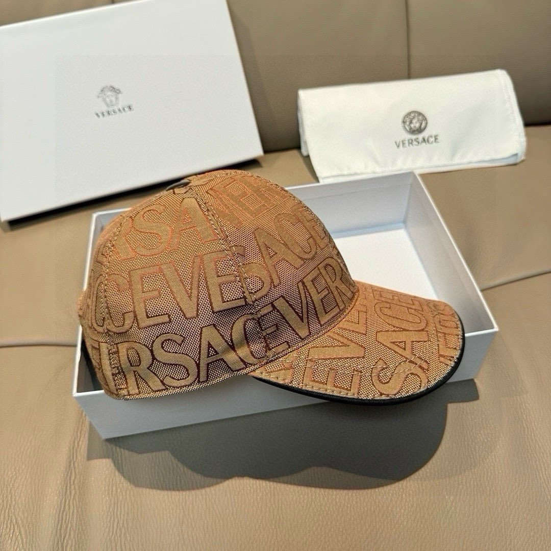 爆款出货！配包装布袋，VERSACE(范思哲)新款原单棒球帽，1:1开模订制，原版专柜布料+头层牛皮，贴